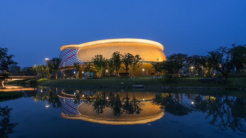 杭州市拱墅亞運(yùn)公園乒乓球館。受訪者供圖